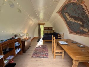 Inside Drakkar Cabin Rubha Phoil